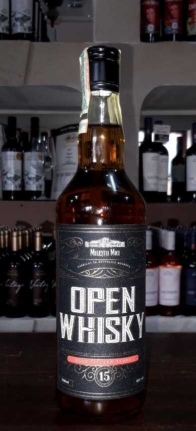 Виски «Open Whisky» 15 лет, Milestii Mici. 0,7 Виски «Open Whisky» 15 лет, Milestii Mici. 0,7