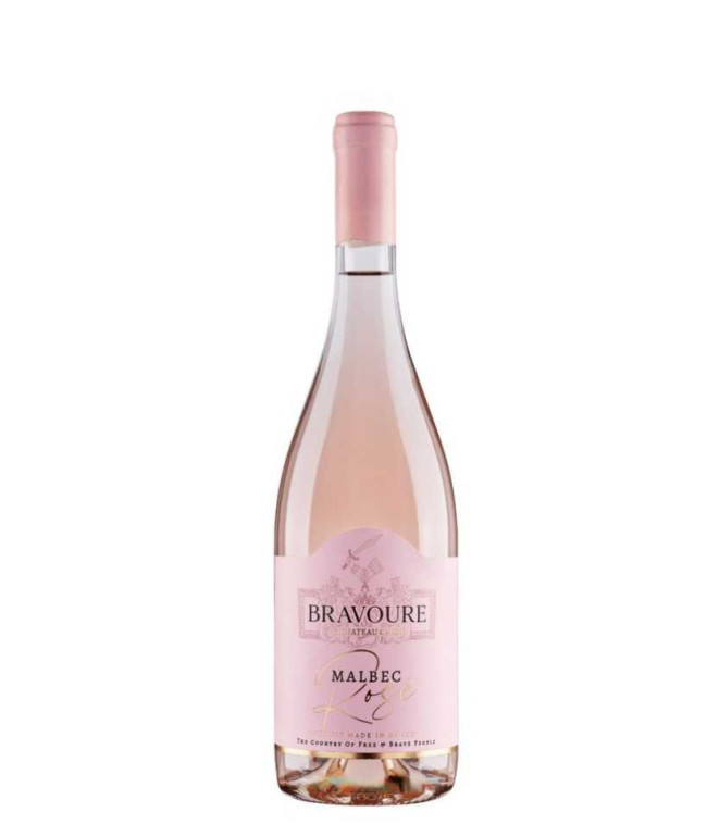 Вино «Bravoure» 2024 Malbec Rose, Chateau Cristi. 0,75 Вино «Bravoure» 2024 Malbec Rose, Chateau Cristi. 0,75