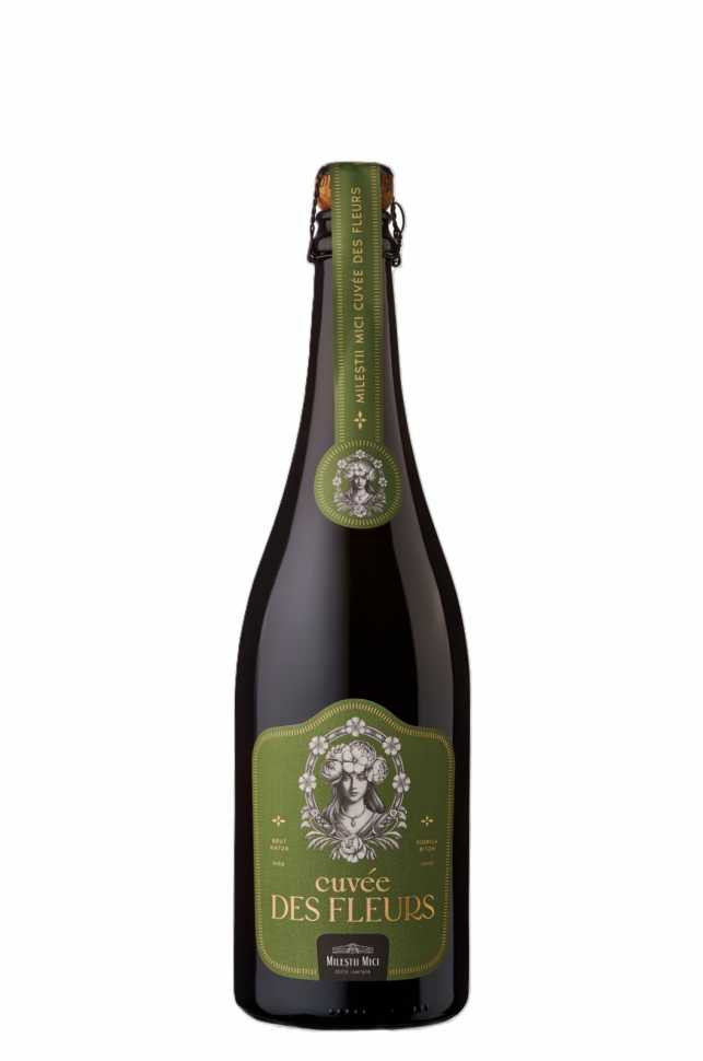 Шампанское «Cuvee des Fleurs» Viorica - Riton, брют натюр белое, Milestii Mici. 0,75