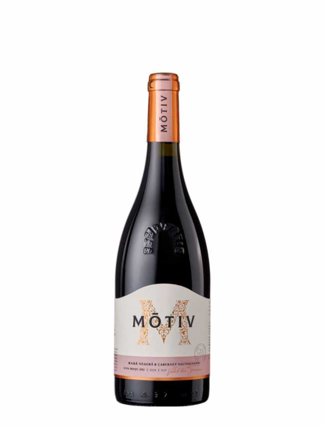 Вино «Motiv» 2024 Rara Neagra & Cabernet Sauvignon, Domeniile Cuza. 0,75