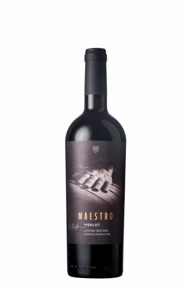 Вино «Maestro» 2022 Merlot, Barrique Reserve. 0,75 Вино «Maestro» 2022 Merlot, Barrique Reserve. 0,75