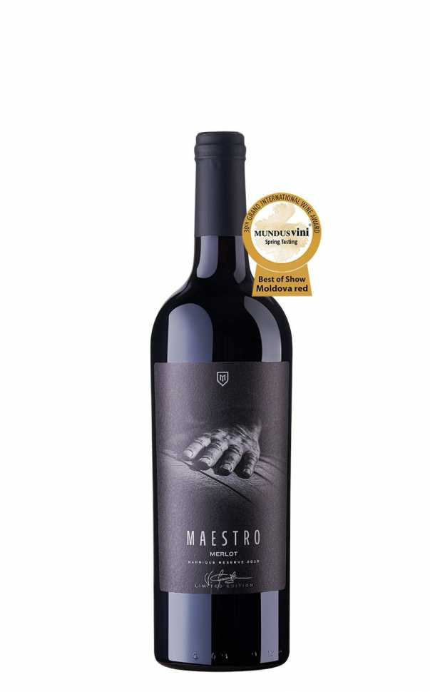 Вино «Maestro» 2022 Merlot, Barrique Reserve. 0,75 Вино «Maestro» 2022 Merlot, Barrique Reserve. 0,75