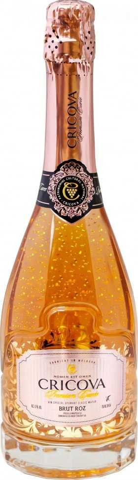 Шампанское «Premium Cuvee» брют розовое с золотом, Cricova. 0,75 Шампанское «Premium Cuvee» брют розовое с золотом, Cricova. 0,75